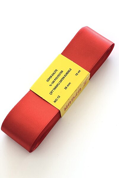 Limelia Panglică din satin de culoare roșie 4 cm