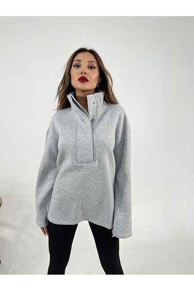 Lukas 6616 SWEAT-GRAY MELANGE Colored Clothing