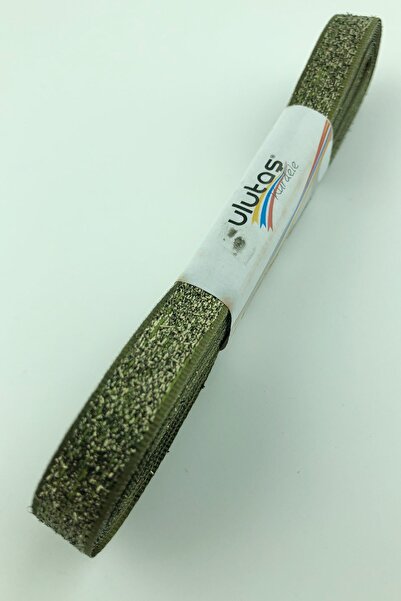 Limelia Panglică cu sclipici din catifea verde antică 1 cm