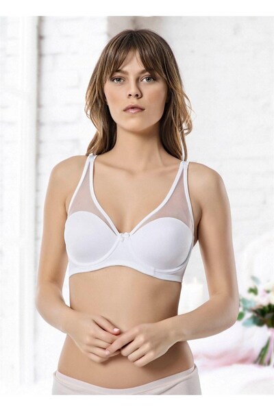 Godewo Σουτιέν με επένδυση από τούλι B Cup - Λευκό