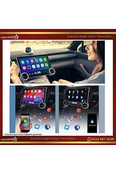 Navistar Peugeot 301 DUAL KNOB 11.8"  4GB + 64GB Kablosuz Carplay 2013-2018 Android 13 Navigasyon Multimedya