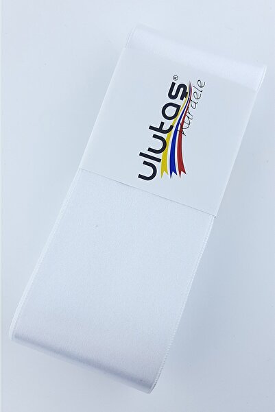 Limelia Біла атласна стрічка 6 см 10 м