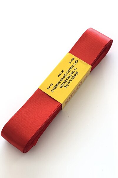 Limelia Panglică roșie din satin de 3 cm