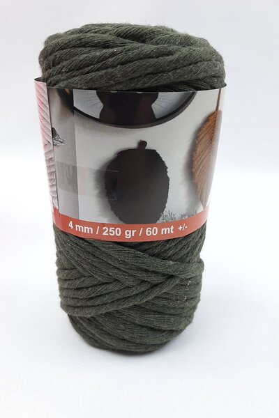 Limelia Σκούρο χακί πράσινο κορδόνι για πλέξιμο