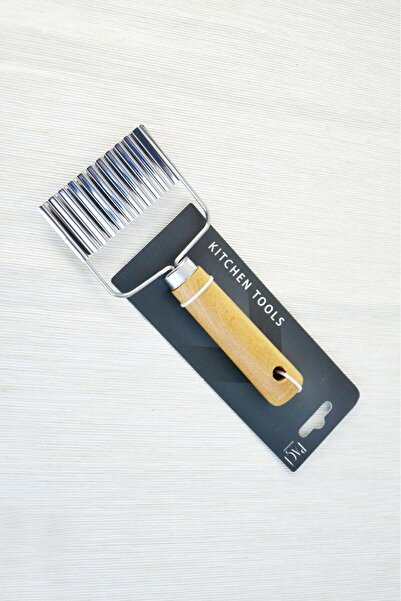 Nishev Small Wooden Handle Potato Chopper Slice Kitchen Tool -x000059