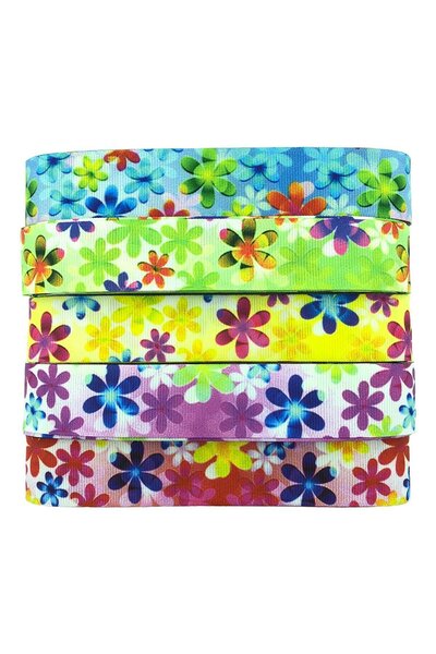 Limelia Panglică grosgrain cu model margarete