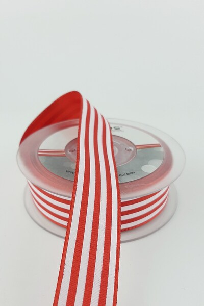 Limelia Panglică Tafta cu dungi Portocaliu închis 20 m