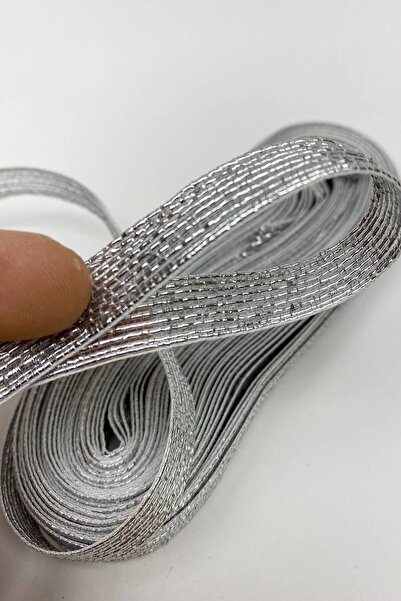 Limelia Panglică cu sclipici argintiu degradat 10 m