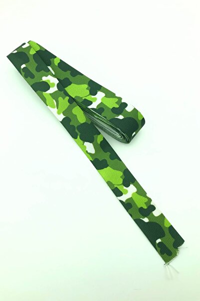 Limelia Panglică Grosgrain Imprimată Camuflaj Verde 10 Mt