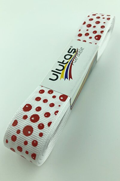 Limelia Panglică cu imprimeu cu buline roșii 2,5 cm