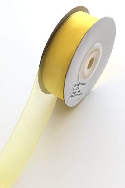 Limelia Panglici galbene din organza 2 cm