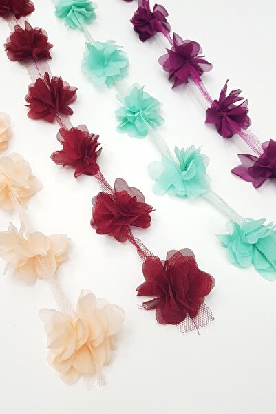 Limelia Panglică cu flori din tul tăiată cu laser