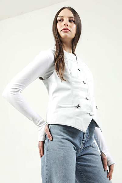 Dericlub Dc-001 Genuine Leather Women's Vest