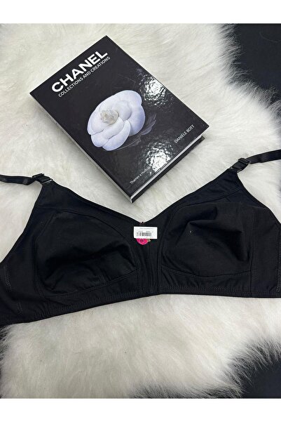 Liza Плосък трикотажен сутиен с набори, черен