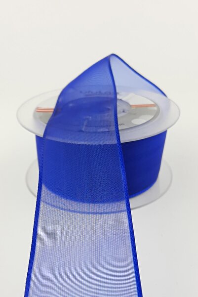 Limelia Panglică din șifon simplu albastru Saks 20 m