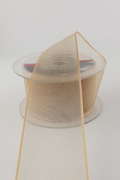 Limelia Panglică din șifon uni, maro lapte, 20 m