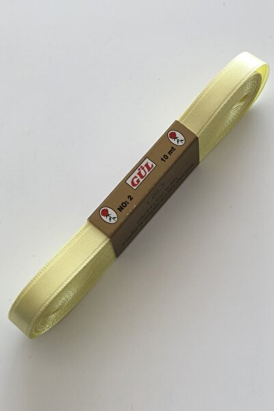 Limelia Ανοιχτό κίτρινο σατέν κορδέλα 1 cm