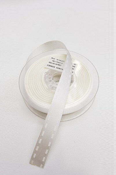 Limelia Panglică albă cu grosgrain cu tematică pentru bebeluși 1,5 cm