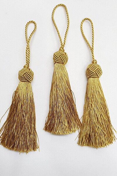 Limelia Μονόκλινο κορδόνι με φούντα σε χρώμα μουστάρδα 12cm 1 τεμάχιο