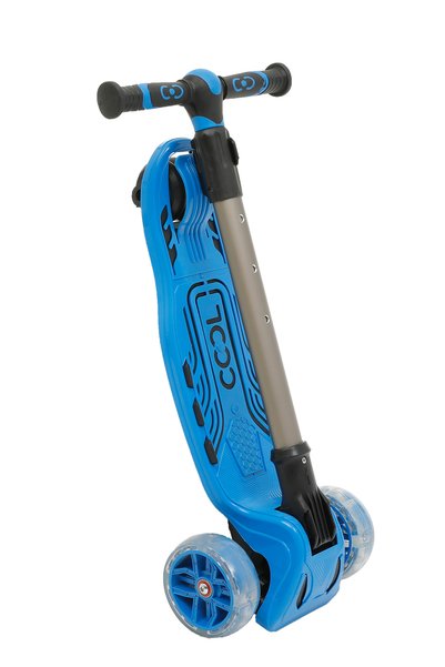 Furkan Toys Mavi Cool Wheels Maxi Led Işıklı 3 Tekerlekli Yükseklik Ayarlı Scooter 50kg