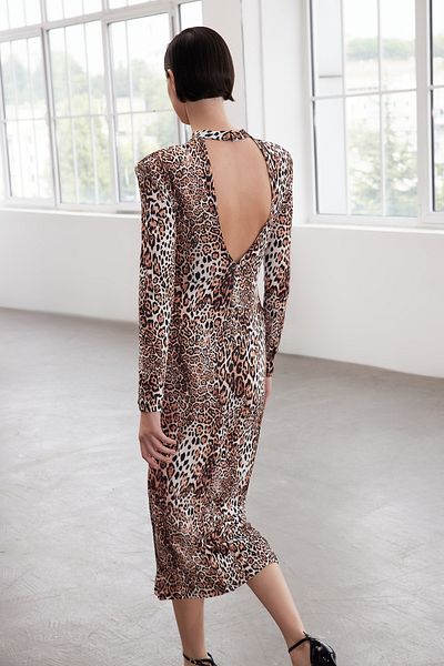 Trendyol Collection   Limited Edition Leopard Patterned Stylish Evening Dress Night Graduation Dress