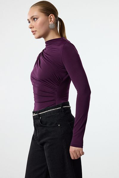Trendyol Collection Body cu guler purpuriu TPRAW24BD00008