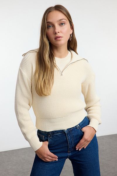 Trendyol Collection Set de pulover și bluză cu guler răsturnat - Crop, TWOAW25KZ00194