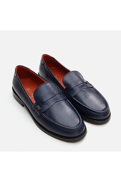 Hotiç Γυναικείο Loafer από γνήσιο δέρμα Navy Blue