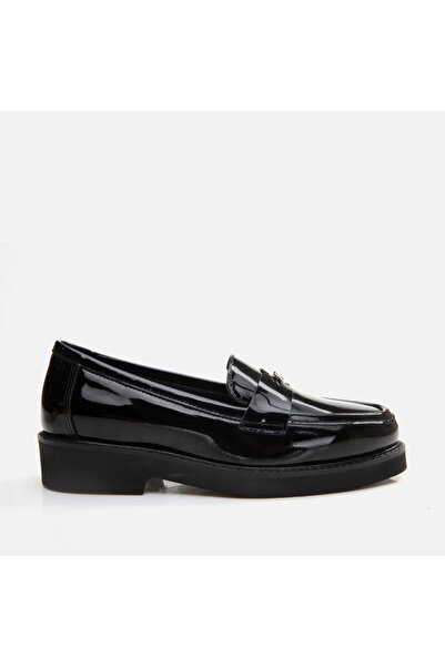 Hotiç Genuine Leather Black Women's Loafer
