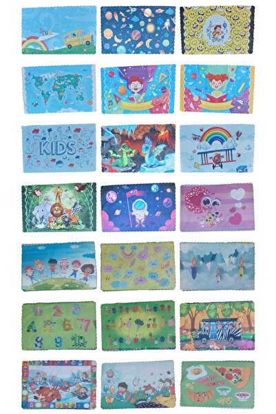 ÇEÇEN HOME 30x45 CM 12 ADET YIKANABİLİR BESLENME ÖRTÜSÜ KARMA DESEN GELMEKTEDİR UNİSEX MODELLER