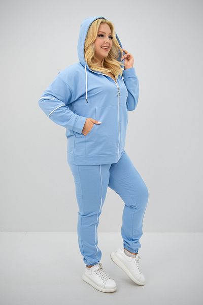 Koza Butik Комплект анцуг с качулка и цип с големи размери - 8130-25