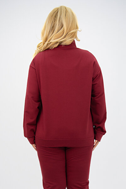 Koza Butik Анцуг с цип за големи размери - яка стойка 8133-25