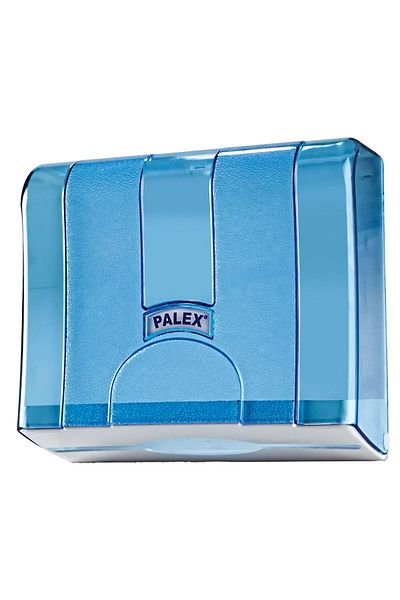 Palex Transparent Blue - Standard Z-Fold Paper Towel Dispenser