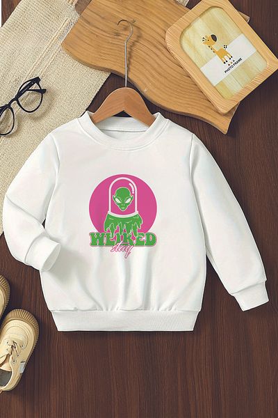 ŞAPKAKİDS Специален дизайн Weired Stay Oversize детски суитшърт 12435