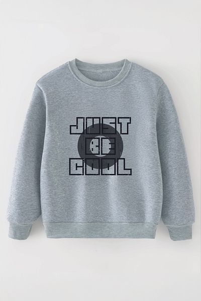 ŞAPKAKİDS Специален дизайн Just Be Cool Oversize детски суитшърт 12245