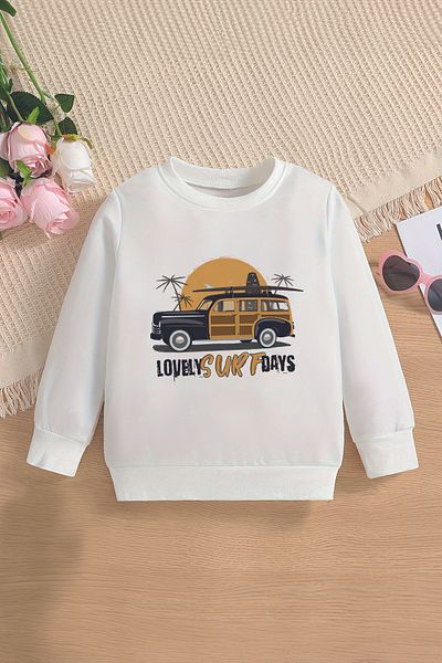 ŞAPKAKİDS Детски суитшърт Surf Days Premium Oversize - 13524