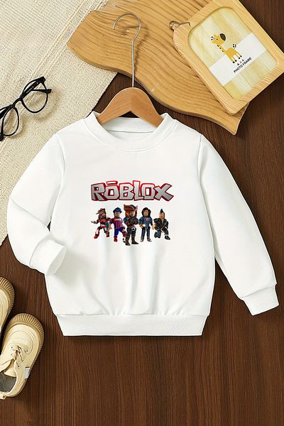 ŞAPKAKİDS Детски суитшърт със специален дизайн Roblox Printed Oversize 11000