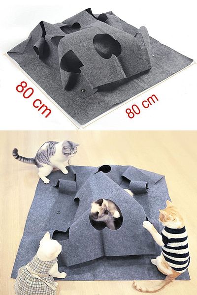 Sisso سرير للقطط عملي على شكل نفق للقطط من Luck Cat Hills Playground لعبة القطط التفاعلية