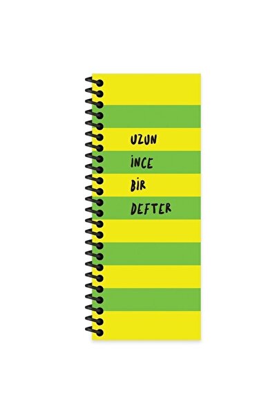 KESKİN COLOR 8x21 Düz Uzun Ince Bir Defter - Yeşil