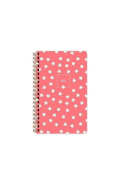 KESKİN COLOR Caiet cu copertă rigidă cu spirală dreaptă cu flori Little Daisy 13x21