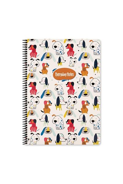 KESKİN COLOR دفتر ملاحظات ذو مربعات من Animal Friends Dogs مقاس A4