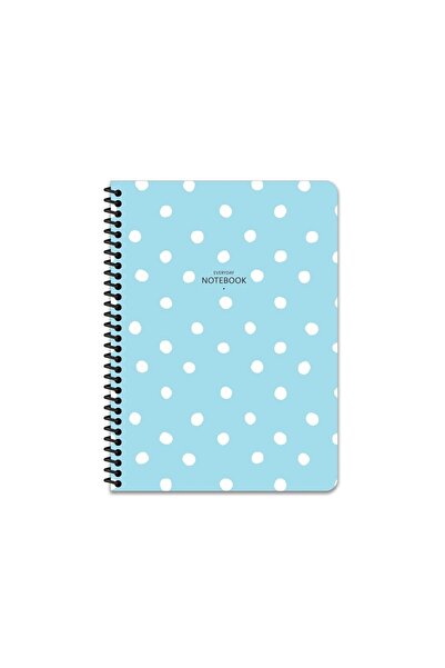 KESKİN COLOR 16.5x22.5 Lined Notebook Polka Dot - Blue