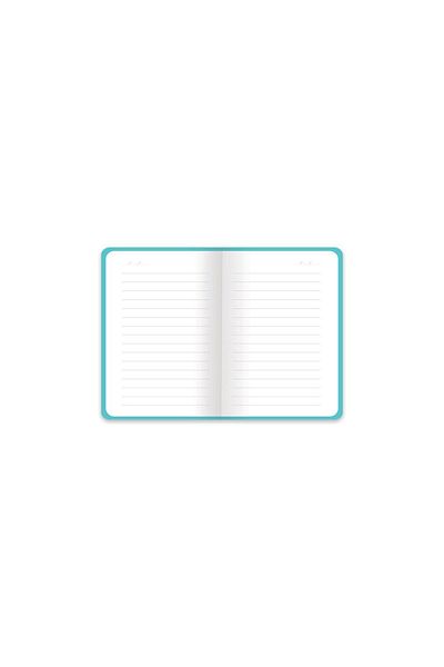 KESKİN COLOR 9x14 Thermo Leather Striped Hardcover Notebook Charm - Blue