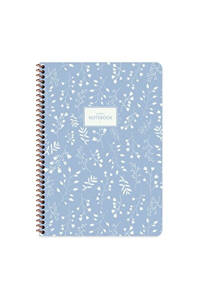 KESKİN COLOR 16.5x22.5 Çizgili Defter Pastel Flora - Mavi