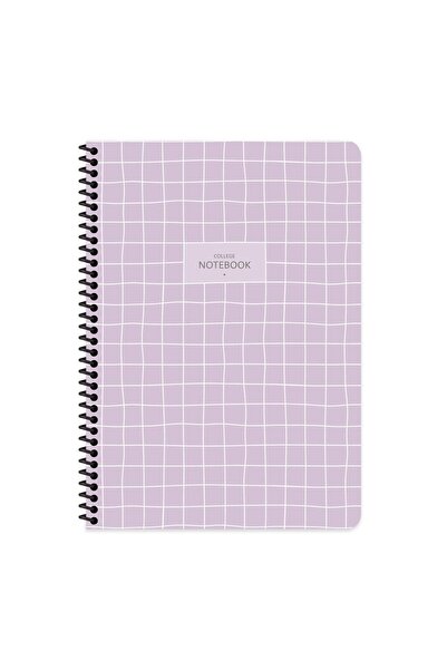 KESKİN COLOR College Spiralli Lila Plastik Kapak 80 Yaprak A4 Çizgili Defter