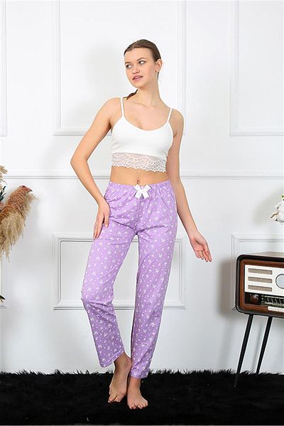 Akbeniz Pantaloni de pijama pentru femei din bumbac - 27459