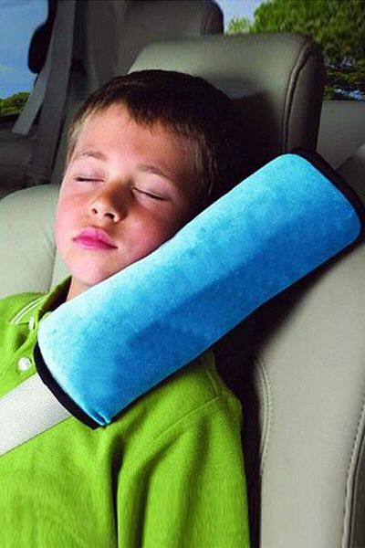 Bundera Seat Belt Sleeping Pad Blue Vehicle Car Pillow Auto Seat Belt Pad Child Vehicle Pillow