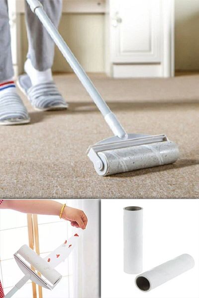 Bundera Telescopic Long Handle Hair Remover Roller with Spare Head Hair Hair Dust Remover Roller