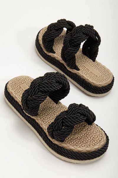 Zerenyus Papuci De Vară De Damă Straw Bugulu