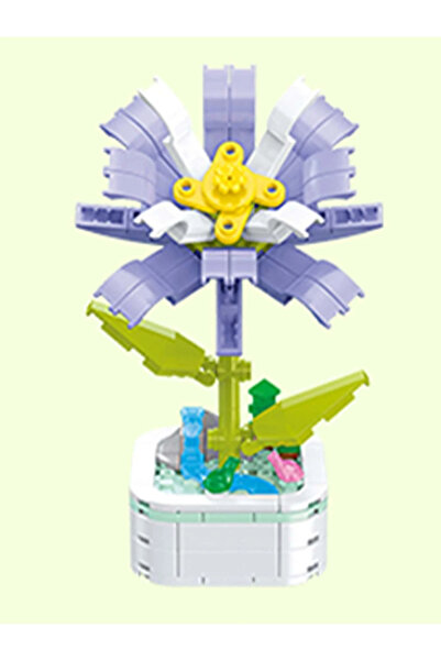 MJ TOYS Çiçek Buketi Hediyelik Mini bloklar Çiçek Buketi Vazo Yapı Blokları